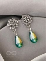 The Frosted Flower- Tiny Trinket Earrings (Shamrock Green)