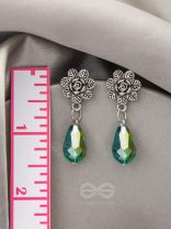 The Frosted Flower- Tiny Trinket Earrings (Shamrock Green)