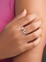 The Crooked Crown- Adjustable Silver Ring