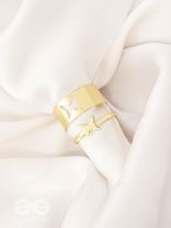 The Missing Moth- Set of Two Golden Rings