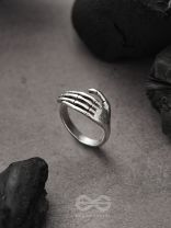 Hands Down- Adjustable Silver Ring