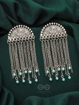 The Frozen Cascade- Oxidized Beads Earrings