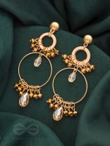 The Autumn Vibes- Golden Beads Earrings
