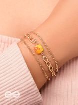 The Daisy Chain- Golden Statement Bracelet