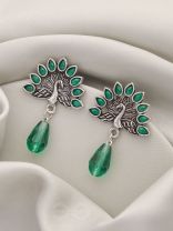 Wings of Fire- Tiny Trinket Earrings (Emerald Green)