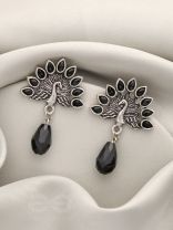Wings of Fire- Tiny Trinket Earrings (Jade Black)