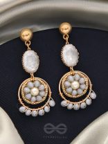 The Ashen Bloom- Golden Bead Earrings