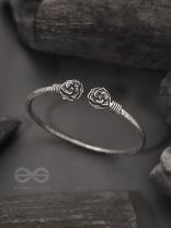 Rosa Mystica- Oxidised Bangle Bracelet