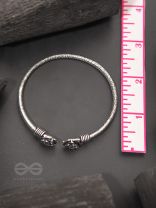 Rosa Mystica- Oxidised Bangle Bracelet