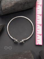 The Early Bloomer- Oxidised Bangle Bracelet
