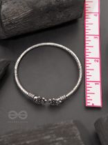 Ups-a-Daisy- Oxidised Bangle Bracelet