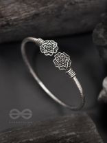 Full Bloom - Oxidised Bangle Bracelet