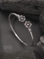 Shrinking Violets- Oxidised Bangle Bracelet