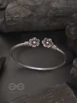 Shrinking Violets- Oxidised Bangle Bracelet