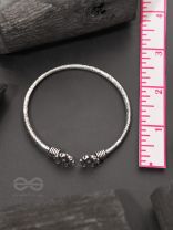 Shrinking Violets- Oxidised Bangle Bracelet