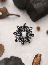 The Beaming Bloom- Oxidised Statement Ring