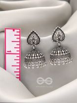 Hearts and Flowers- Brass Jhumka Earrings