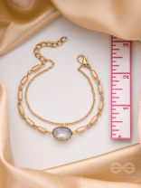 The Grey Sky- Golden Embellished Bracelet