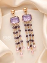 The Melting Mirror- Golden Embellished Earrings