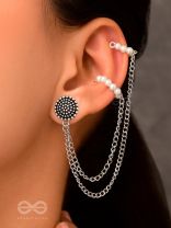 The Falling Stars- Oxidised Beads Earcuff (One Ear)