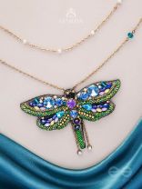 Chitrang- The Colorful Butterfly - Stones And Sequins Embroidered Necklace With Anti-Tarnish Coating 