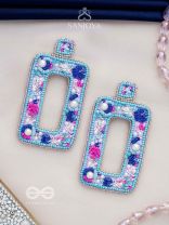 Hiranyada - The Ocean Treasure - Pearls, Beads And Sequins Hand Embroidered Earrings