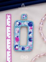 Hiranyada - The Ocean Treasure - Pearls, Beads And Sequins Hand Embroidered Earrings