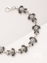 The Turtle Tale- Oxidised Turtle Bracelet