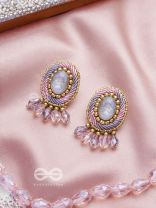 Arkasman- The Crystal Ball- Stones and Beads Embroidered Earrings 