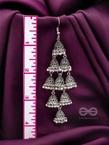 The Sheeny Web- Oxidised Statement Earrings