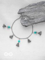 The Bell Curve- Oxidised Bead Anklet