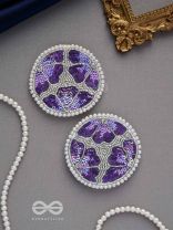 Samstara- Adorned with Flowers- Stones, Beads and Sequins Embroidered Earrings