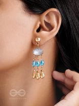 The Radiant Rains- Golden Embellished Earrings