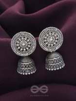 The Sun Glare- Oxidised Jhumka Earrings