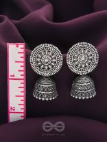 The Sun Glare- Oxidised Jhumka Earrings