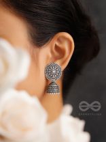 The Sun Glare- Oxidised Jhumka Earrings
