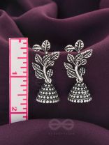 Branch Out- Oxidised Jhumka Earrings
