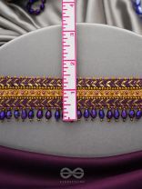 Aktaa- The Night Sky- Glass Beads and Lace Embroidered Choker Necklace