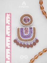 Aashyam- The Setting Sun- Beads and Sequins Embroidered Earrings