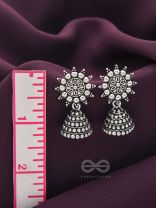 The Pearly Sun- Oxidised Jhumka Earrings