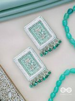 Aalekhya- The Pretty Painting- Sequins and Glass Beads Embroidered Earrings