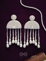 Avasara- The Pristine Rains- Pearls and Pearl Drops Embroidered Earrings