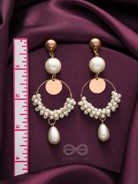 The Ivory Moon- Golden Pearl Earrings