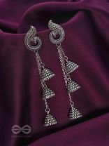 The Tolling Bells- Oxidised Jhumka Earrings