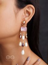 The Jazzy Chandelier- Golden Embellished Earrings