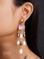 The Jazzy Chandelier- Golden Embellished Earrings