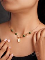 The Sun Belt- Golden Embellished Necklace With Anti-Tarnish Coating