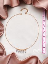 The Dripping Rain- Golden Embellished Necklace With Anti-Tarnish Coating 