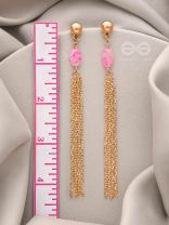 The Lava Stone- Golden Embellished Earrings