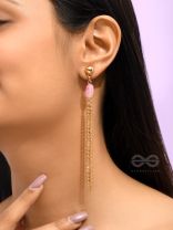 The Lava Stone- Golden Embellished Earrings
